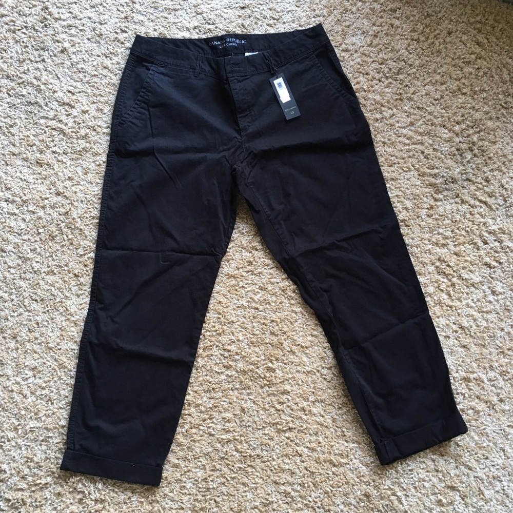 Banana Republic City Chino Black pants coton (97%)